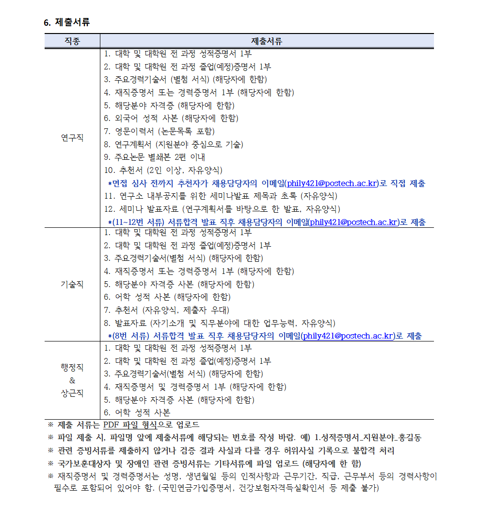 [포항가속기연구소] 2023-4차 PAL 전임소원 및 상근직 채용공고